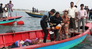 බංග්ලාදේශයේ යාත්‍රා 2ක් ගැටී 68ක් මරුට