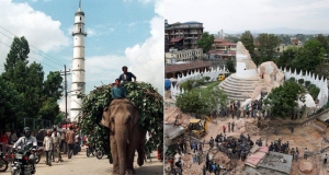 නේපාල භූමිකම්පාවට පෙර සහ පසු