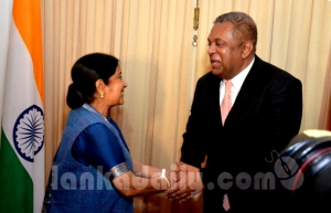 ඉන්දු- ලංකා විදේශ ඇමැතිවරු අද හමුවිය(photos)