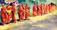 භික්ෂූන් එකසිය පනස් නමක් 'පාර්ලිමේන්තු මඟ' වඩිති