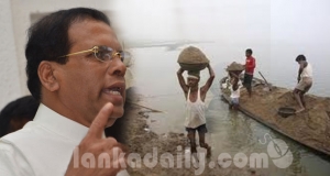 මෛත්‍රී අයියා මල්ලීට වළ කපයි ! පොළොන්නරුවේ වැලිගොඩ දැමීම තහනම්