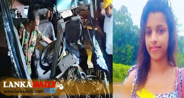 දක්ෂිණ අධිවේගී මාර්ගයේදී සිදු වූ අනතුරින් තරුණියක් ජිවිතක්ෂයට - තවත් කාන්තාවකට බරපතලයි