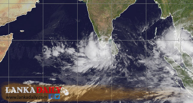 දැනට පවතින වැසි සහ සුළං තත්වයේ වැඩිවීමක්