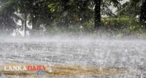 දිවයිනේ ඇතැම් ස්ථානවල මි.මී. 75ක පමණ තරමක තද වැසි