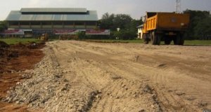 ජනාධිපතිගේ රැලියෙන් ක්‍රීඩාංගණයට හානි