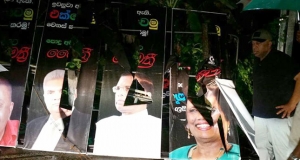 මංගලගේ නිවස අසල තිබූ මෛත්‍රීගේ කටවුට් කඩා දාලා