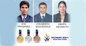 ආසියානු පැරා ක්‍රීඩා උළෙලෙහිදී ලංකාවට පදක්කම් තුනක්